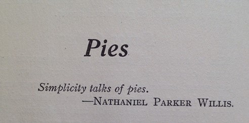 Pie Advice From 1912