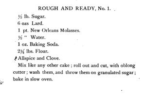 Rough and Ready Cookies from 1884
